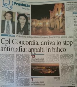 Scopri di più sull'articolo UPL Cpl Concordia arriva lo stop antimafia appalti in bilico