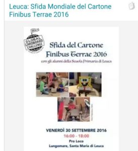 Scopri di più sull'articolo Sfida Mondiale del Cartone 2016 |30/9/2016
