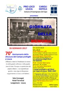 Scopri di più sull'articolo Giornata della memoria 2017 in ricordo della Shoah