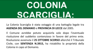 Scopri di più sull'articolo Colonia Scarciglia manifesto del gruppo di opposizione